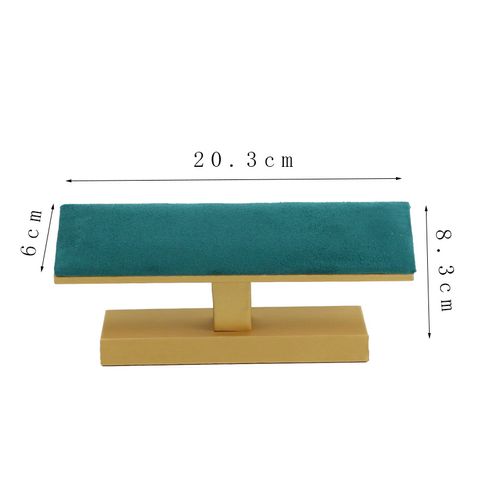 Elegant Solid Color Brushed Leather Mixed Materials Jewelry Rack