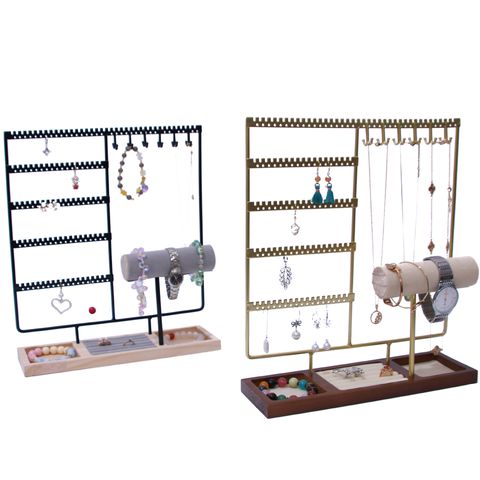 Vintage Style Solid Color Metal Jewelry Rack