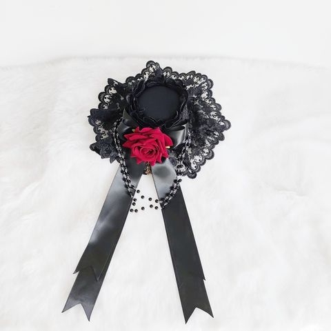 Halloween Retro Bow Knot Lace Festival Costume Props
