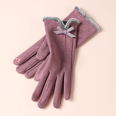 Women's Cute Sweet Solid Color Gloves 1 Pair