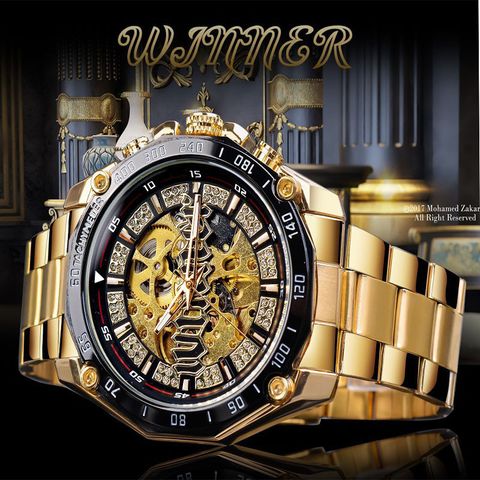 Luxurious Classic Style Geometric Butterfly Double Snap Mechanical Men's Watches