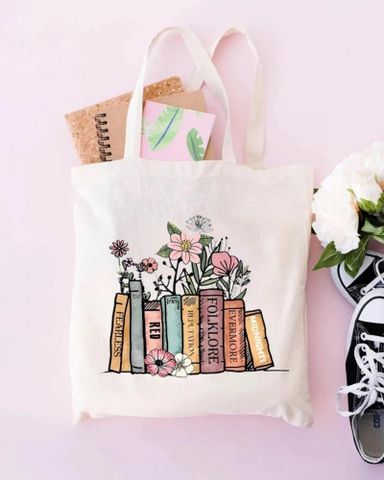 Women's Letter Vacation Canvas Bag