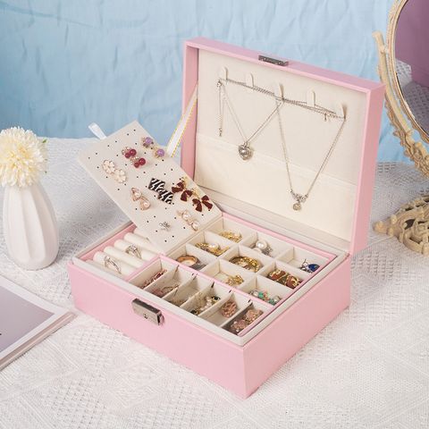 Classic Style Solid Color Wood Jewelry Boxes