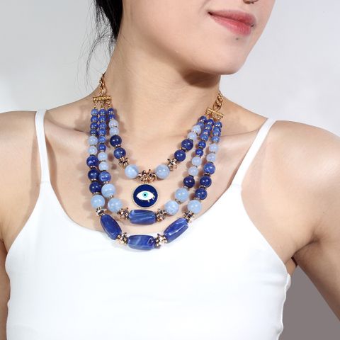 Necklace Fashion Blue Devil's Eye Multilayer Collarbone Necklace Necklace Women