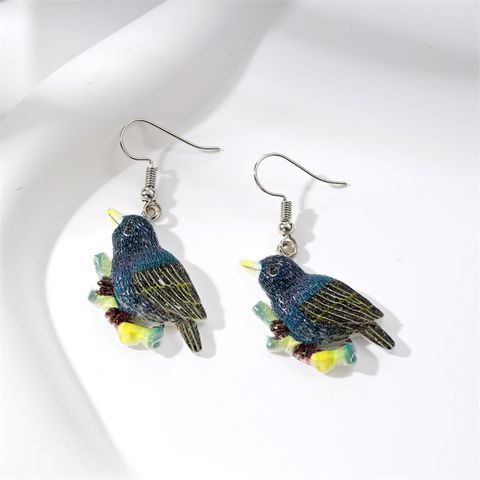 Wholesale Jewelry Cute Simple Style Bird Resin Drop Earrings