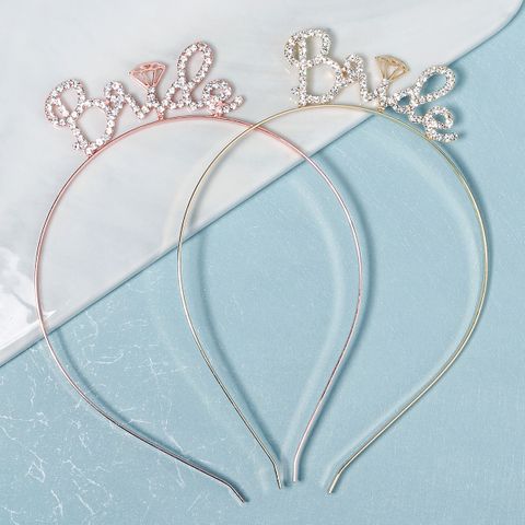 Best Seller In Europe And America Theme Atmosphere Headdress Happy Birthday Diamond-embedded Super Fairy Headband Fashionable All-match Ins Letter Headband