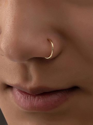 Ig Style Cool Style Solid Color Stainless Steel Nose Ring