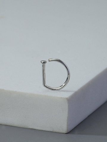 Ig Style Cool Style Solid Color Stainless Steel Nose Ring