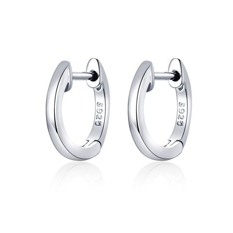 1 Pair Casual Simple Style Round Sterling Silver Earrings