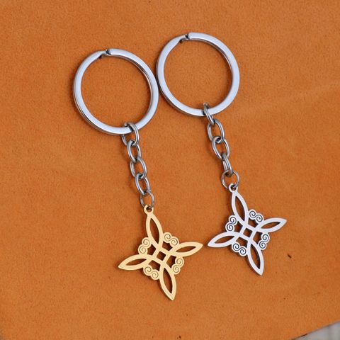 Lady Streetwear Witches Knot Titanium Steel Women's Bag Pendant Keychain