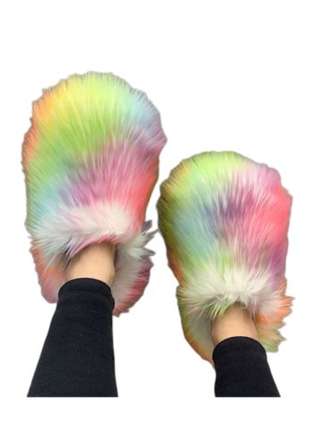 Unisex Streetwear Solid Color Round Toe Flip Flops