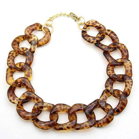 Retro Ethnic Style Solid Color Arylic Women's Necklace