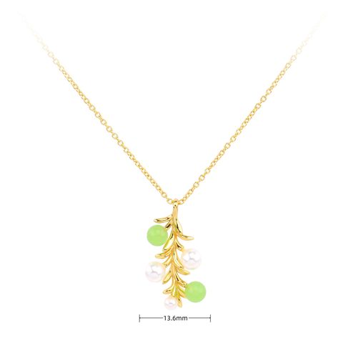 Pastoral Tree Sterling Silver White Gold Plated Gold Plated Pendant Necklace In Bulk
