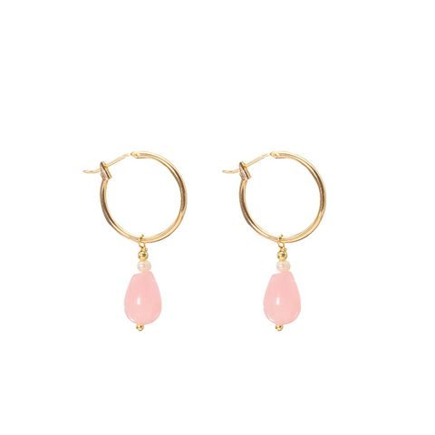 1 Pair Simple Style Round Plating Copper 18k Gold Plated Earrings