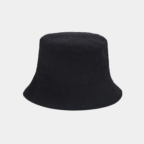 Women's Lady Simple Style Solid Color Big Eaves Bucket Hat