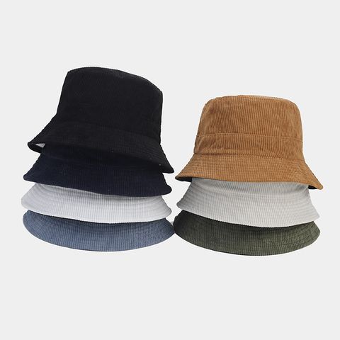 Women's Lady Simple Style Solid Color Big Eaves Bucket Hat
