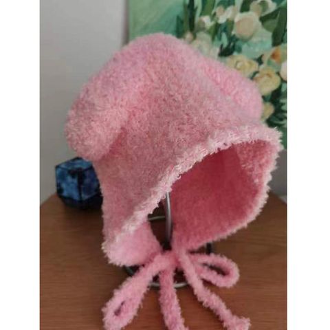 Women's Vacation Solid Color Eaveless Wool Cap