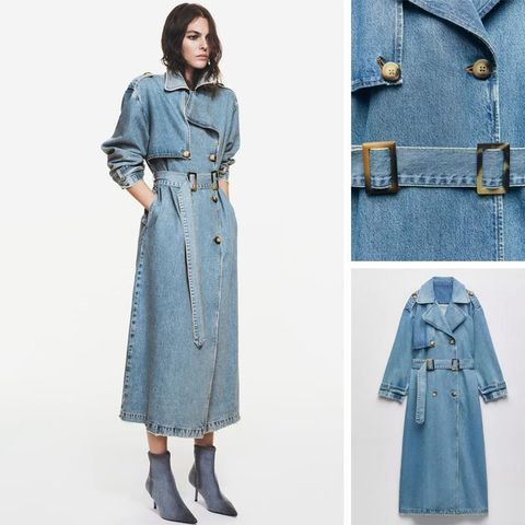 Women's Casual Solid Color Pocket Double Breasted Coat Trench Coat