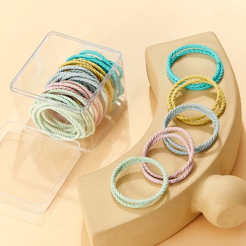 Casual Simple Style Solid Color Solid Color Elastic Band Hair Tie Rubber Band