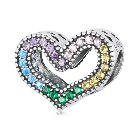 Casual Rainbow Sterling Silver Inlay Zircon Jewelry Accessories