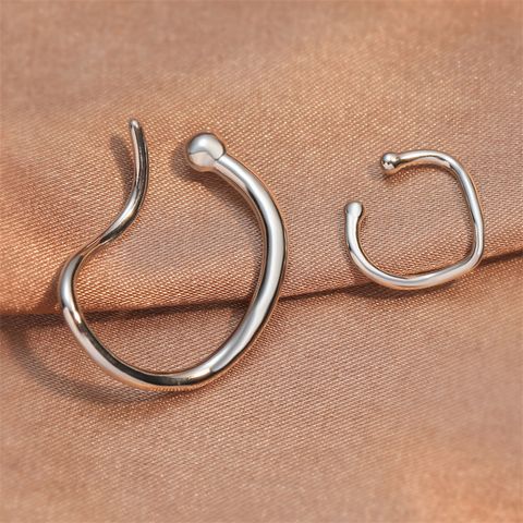 Fashion Solid Color Copper Plating Hoop Earrings 1 Pair