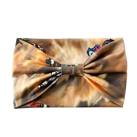 Women's Ethnic Style Butterfly Polyester Printing Bowknot Hair Band