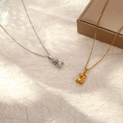 Cute Animal Stainless Steel Plating Pendant Necklace