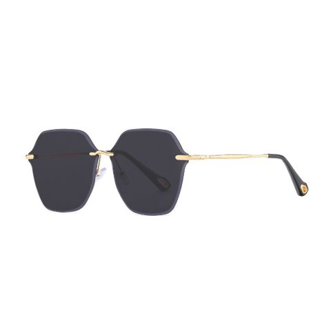 Ig Style Simple Style Solid Color Ac Special-shaped Mirror Frameless Women's Sunglasses