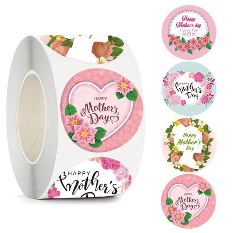 Letter Holiday Daily Mother's Day Copper Plate Sticker Simple Style Washi Tape