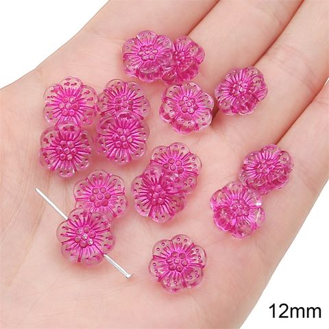 1 Set Arylic Rose Flower Rhombus Beads