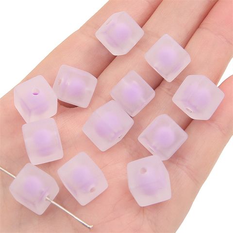 10 PCS/Package 10 * 10mm Hole 3~3.9mm Arylic Square Beads