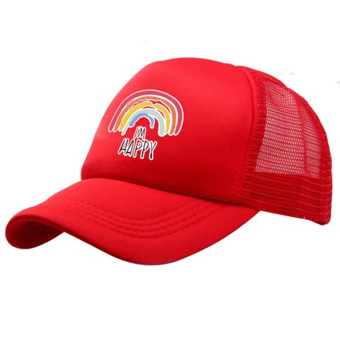 Unisex Simple Style Letter Rainbow Curved Eaves Baseball Cap