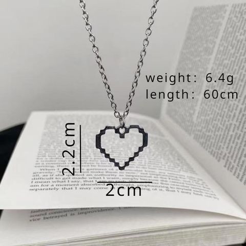 Simple Style Heart Shape Alloy Unisex Pendant Necklace
