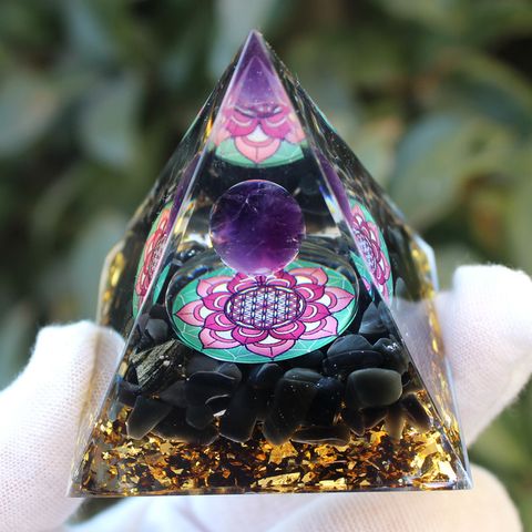 Casual Pyramid Artificial Crystal Resin Ornaments
