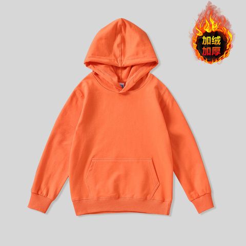Casual Solid Color Cotton Hoodies & Knitwears