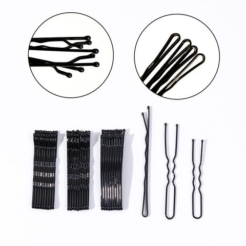 Women's Simple Style Solid Color Steel Wire Stoving Varnish Hair Clip