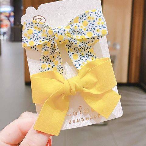 Women's Sweet Bow Knot Cloth Hair Clip