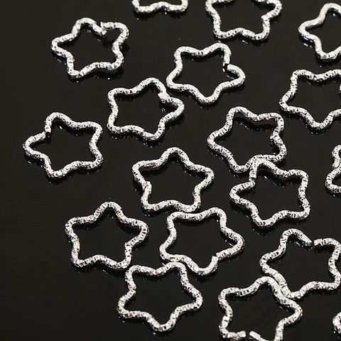 50 PCS/Package Metal Circle Star Heart Shape Jump Ring Simple Style