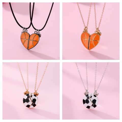 Wholesale Jewelry Casual Sports Basketball Football Alloy Pendant Necklace