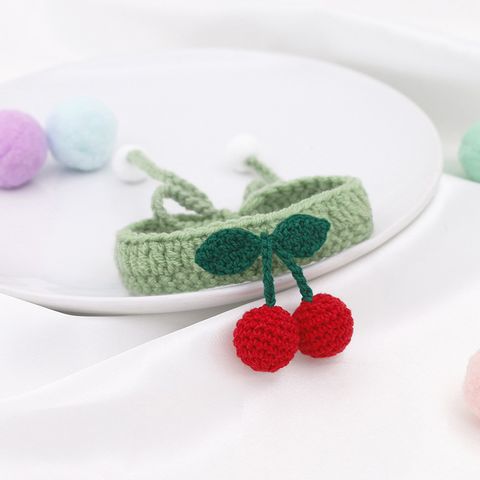 Sweet Yarn Cherry Pet Collar