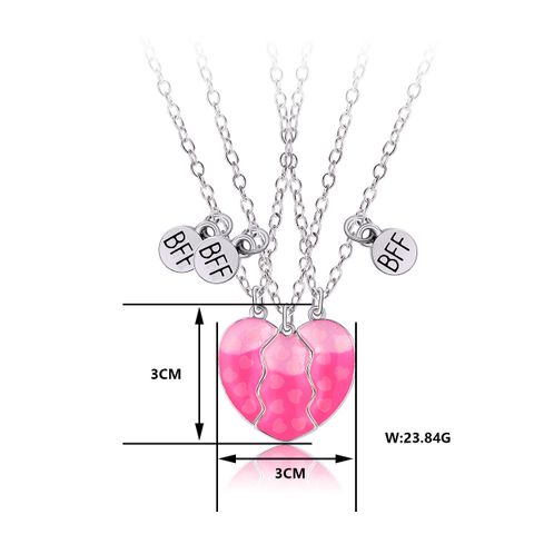 Wholesale Jewelry Casual Cute Heart Shape Butterfly Alloy Pendant Necklace