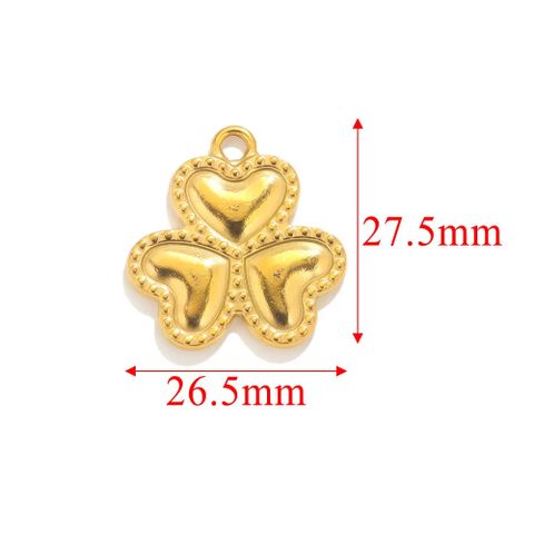 5 Pcs/package Simple Style Wings Flower Shell Stainless Steel Plating Pendant Jewelry Accessories