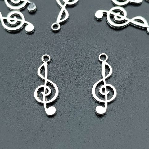 100 Pcs/package Retro Simple Style Notes Alloy Plating Pendant Jewelry Accessories