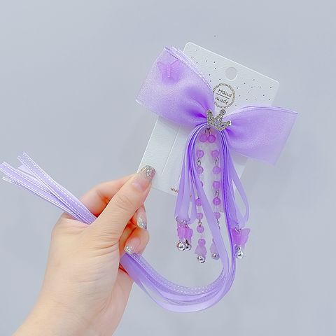 Girl's Fairy Style Princess Bow Knot Cloth Hair Clip