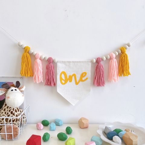 Bohemian Simple Style Letter Cotton Pendant Artificial Decorations