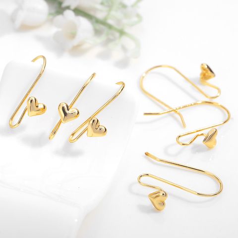1 Pair Copper Solid Color Earrings Accessories Simple Style