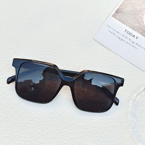 Ig Style Solid Color Pc Resin Square Full Frame Women's Sunglasses