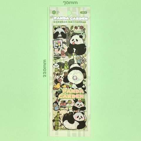1 Piece Cartoon Panda Class Learning Pvc Cute Pastoral Stickers
