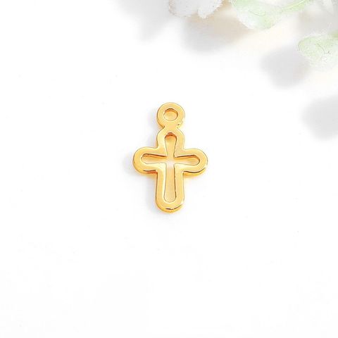 1 Piece Simple Style Cross Copper Plating Pendant Jewelry Accessories