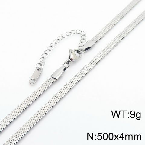 Wholesale Simple Style Geometric Solid Color Titanium Steel Plating Necklace